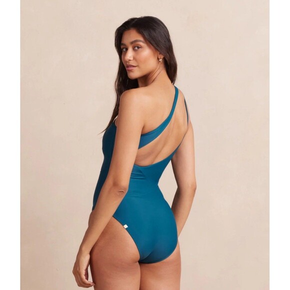 Summersalt The Ruched Sidestroke One Shoulder‎ Swimsuit Green Size 14 - Picture 8 of 8